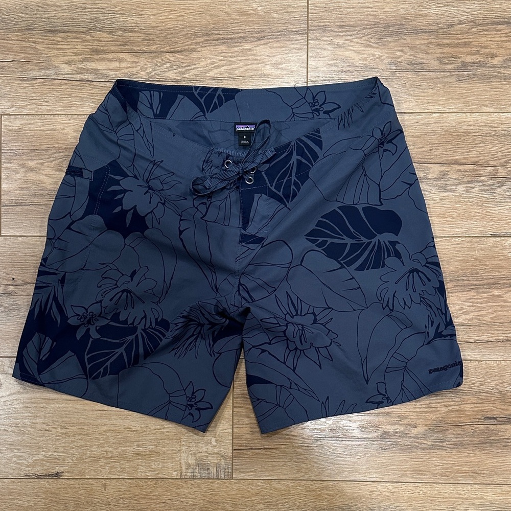 Patagonia Navy Floral Board Shorts